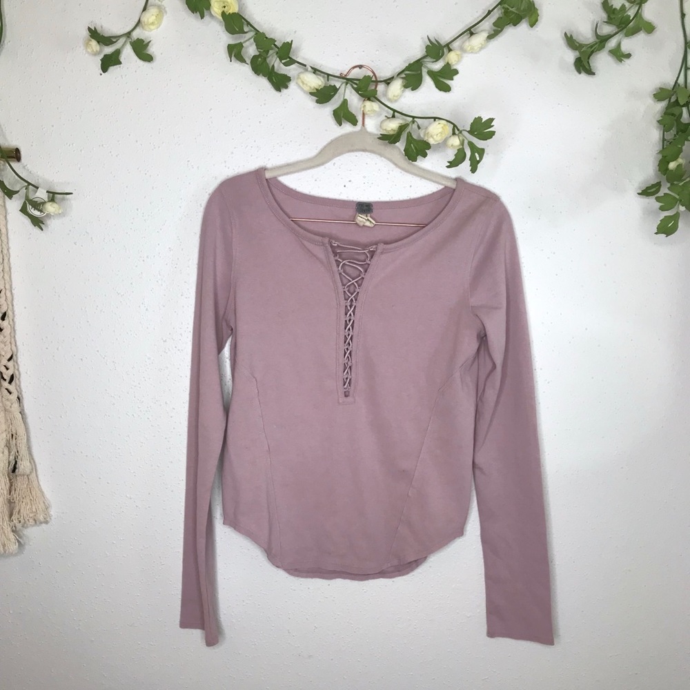 We the Free Lace Up Tee